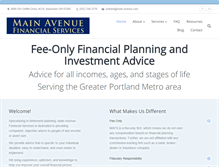 Tablet Screenshot of mainavenuefinancial.com